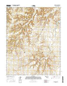 Kenton SW Oklahoma Current topographic map, 1:24000 scale, 7.5 X 7.5 Minute, Year 2016