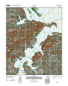 Keota Oklahoma Historical topographic map, 1:24000 scale, 7.5 X 7.5 Minute, Year 2012