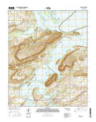 Keota Oklahoma Current topographic map, 1:24000 scale, 7.5 X 7.5 Minute, Year 2016
