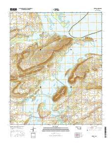 Keota Oklahoma Current topographic map, 1:24000 scale, 7.5 X 7.5 Minute, Year 2016