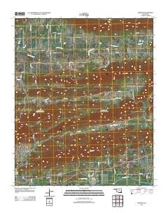 Kiamichi Oklahoma Historical topographic map, 1:24000 scale, 7.5 X 7.5 Minute, Year 2012