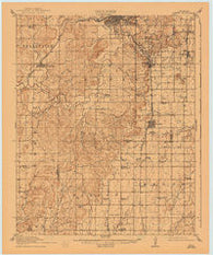Kiefer Oklahoma Historical topographic map, 1:62500 scale, 15 X 15 Minute, Year 1916