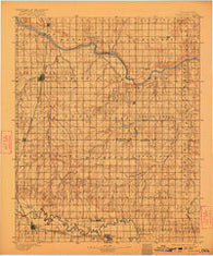 Kingfisher Oklahoma Historical topographic map, 1:125000 scale, 30 X 30 Minute, Year 1895