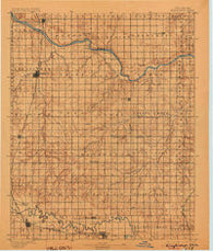 Kingfisher Oklahoma Historical topographic map, 1:125000 scale, 30 X 30 Minute, Year 1895