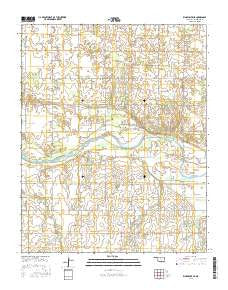 Kingfisher NE Oklahoma Current topographic map, 1:24000 scale, 7.5 X 7.5 Minute, Year 2016