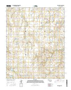 Kingfisher SE Oklahoma Current topographic map, 1:24000 scale, 7.5 X 7.5 Minute, Year 2016