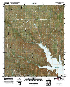 Kingston North Oklahoma Historical topographic map, 1:24000 scale, 7.5 X 7.5 Minute, Year 2010