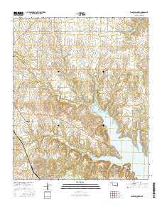 Kingston North Oklahoma Current topographic map, 1:24000 scale, 7.5 X 7.5 Minute, Year 2016