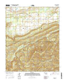 Kinta Oklahoma Current topographic map, 1:24000 scale, 7.5 X 7.5 Minute, Year 2016