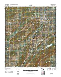 Kiowa Oklahoma Historical topographic map, 1:24000 scale, 7.5 X 7.5 Minute, Year 2012