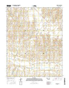Knowles Oklahoma Current topographic map, 1:24000 scale, 7.5 X 7.5 Minute, Year 2016