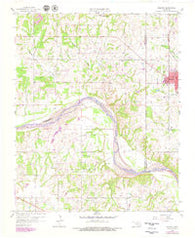 Konawa Oklahoma Historical topographic map, 1:24000 scale, 7.5 X 7.5 Minute, Year 1958