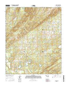Kosoma Oklahoma Current topographic map, 1:24000 scale, 7.5 X 7.5 Minute, Year 2016