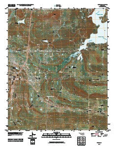 Krebs Oklahoma Historical topographic map, 1:24000 scale, 7.5 X 7.5 Minute, Year 2010