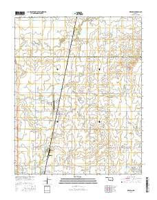 Kremlin Oklahoma Current topographic map, 1:24000 scale, 7.5 X 7.5 Minute, Year 2016