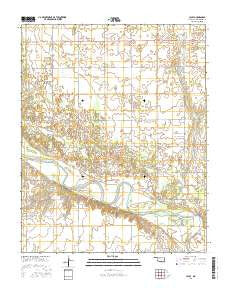 Lacey Oklahoma Current topographic map, 1:24000 scale, 7.5 X 7.5 Minute, Year 2016