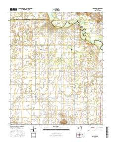 Lake Creek Oklahoma Current topographic map, 1:24000 scale, 7.5 X 7.5 Minute, Year 2016