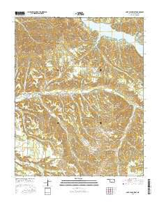 Lake Eucha West Oklahoma Current topographic map, 1:24000 scale, 7.5 X 7.5 Minute, Year 2016