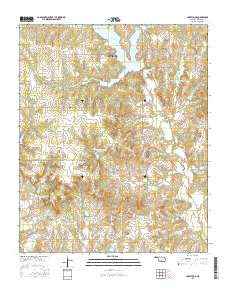 Lake Fuqua Oklahoma Current topographic map, 1:24000 scale, 7.5 X 7.5 Minute, Year 2016