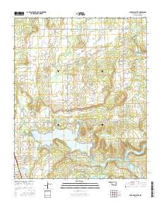 Lake McAlester Oklahoma Current topographic map, 1:24000 scale, 7.5 X 7.5 Minute, Year 2016