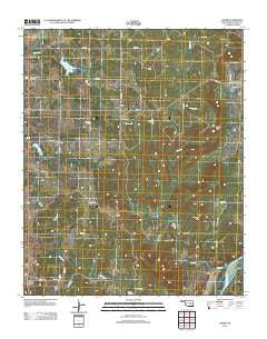 Lamar Oklahoma Historical topographic map, 1:24000 scale, 7.5 X 7.5 Minute, Year 2012