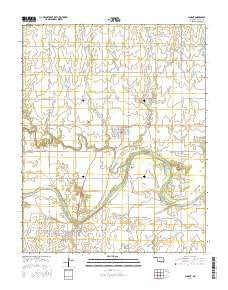 Lamont Oklahoma Current topographic map, 1:24000 scale, 7.5 X 7.5 Minute, Year 2016