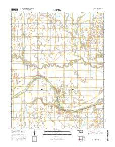 Lamont NW Oklahoma Current topographic map, 1:24000 scale, 7.5 X 7.5 Minute, Year 2016