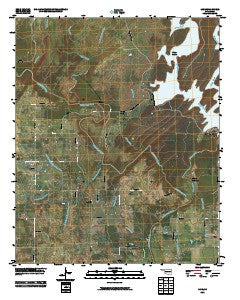 Lane Oklahoma Historical topographic map, 1:24000 scale, 7.5 X 7.5 Minute, Year 2010