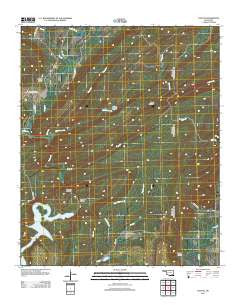 Lane NE Oklahoma Historical topographic map, 1:24000 scale, 7.5 X 7.5 Minute, Year 2012