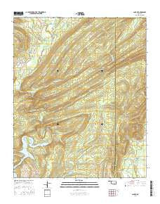 Lane NE Oklahoma Current topographic map, 1:24000 scale, 7.5 X 7.5 Minute, Year 2016