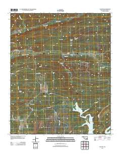 Lane NW Oklahoma Historical topographic map, 1:24000 scale, 7.5 X 7.5 Minute, Year 2012