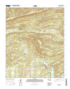 Lane NW Oklahoma Current topographic map, 1:24000 scale, 7.5 X 7.5 Minute, Year 2016