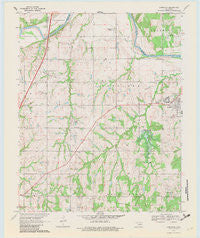Langston Oklahoma Historical topographic map, 1:24000 scale, 7.5 X 7.5 Minute, Year 1970