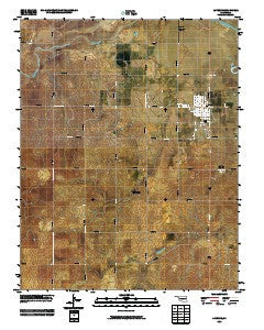 Laverne Oklahoma Historical topographic map, 1:24000 scale, 7.5 X 7.5 Minute, Year 2010