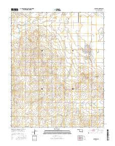 Laverne Oklahoma Current topographic map, 1:24000 scale, 7.5 X 7.5 Minute, Year 2016