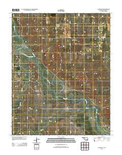 Laverne NE Oklahoma Historical topographic map, 1:24000 scale, 7.5 X 7.5 Minute, Year 2012