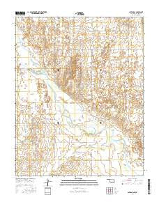 Laverne NE Oklahoma Current topographic map, 1:24000 scale, 7.5 X 7.5 Minute, Year 2016