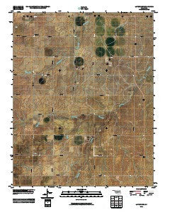 Laverne SW Oklahoma Historical topographic map, 1:24000 scale, 7.5 X 7.5 Minute, Year 2010