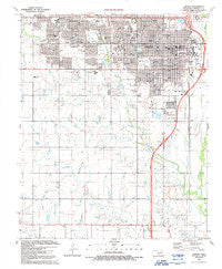 Lawton Oklahoma Historical topographic map, 1:24000 scale, 7.5 X 7.5 Minute, Year 1991