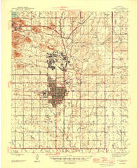 Lawton Oklahoma Historical topographic map, 1:62500 scale, 15 X 15 Minute, Year 1946