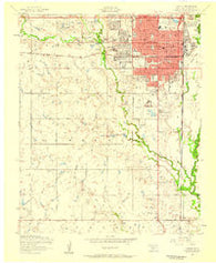 Lawton Oklahoma Historical topographic map, 1:24000 scale, 7.5 X 7.5 Minute, Year 1956
