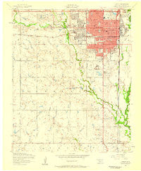 Lawton Oklahoma Historical topographic map, 1:24000 scale, 7.5 X 7.5 Minute, Year 1956