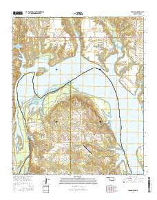 Lebanon Oklahoma Current topographic map, 1:24000 scale, 7.5 X 7.5 Minute, Year 2016