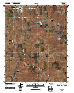 Leedey Oklahoma Historical topographic map, 1:24000 scale, 7.5 X 7.5 Minute, Year 2010