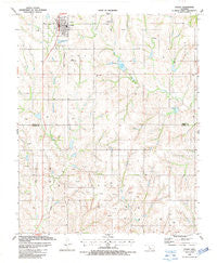 Leedey Oklahoma Historical topographic map, 1:24000 scale, 7.5 X 7.5 Minute, Year 1987