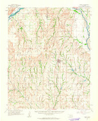Leedey Oklahoma Historical topographic map, 1:62500 scale, 15 X 15 Minute, Year 1961