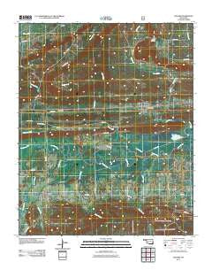 Leflore Oklahoma Historical topographic map, 1:24000 scale, 7.5 X 7.5 Minute, Year 2011