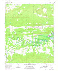 Leflore Oklahoma Historical topographic map, 1:24000 scale, 7.5 X 7.5 Minute, Year 1965