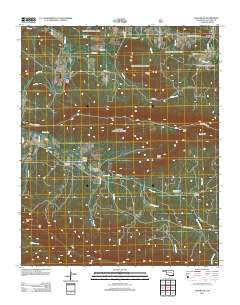 Leflore SE Oklahoma Historical topographic map, 1:24000 scale, 7.5 X 7.5 Minute, Year 2012