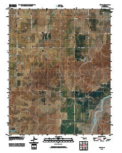 Lenora Oklahoma Historical topographic map, 1:24000 scale, 7.5 X 7.5 Minute, Year 2010
